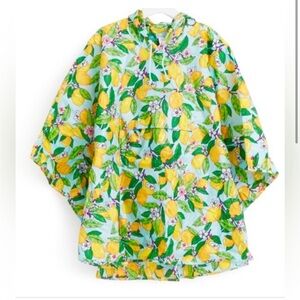 NWT Vera Bradley Lemon Grove Packable Lightweight Rain Poncho (2XL-3XL)
